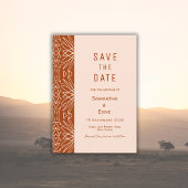 ジャングルスタイルボヘミアン焼きオレンジ日付を保存 招待状
