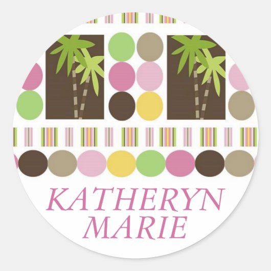 ジャングルステッカーの女王 ラウンドシール (正面)