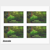 ジャングルステッ遊カーに可愛いオランウータン 長方形シール (シート)