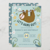 ジャングルスロつるス誕生日を出よう 招待状 (正面/裏面)