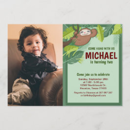 ジャングルスロッス誕生日フォト招待状 招待状