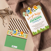 ジャングルズーアニマルサファリアドベンチャー誕生日 招待状