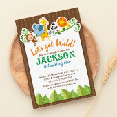 ジャングルズーアニマルサファリアドベンチャー誕生日 招待状