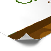 ジャングルズーキリンパーソナライズされた誕生日バナー ポスター (角)