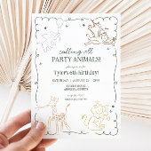 ジャングルズーサファリアニマルズ誕生日 招待状