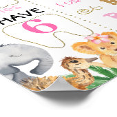 ジャングルズーサファリ動物誕生日ボード ポスター (角)