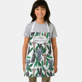 ジャングルゼブラゾウGiraffe Safari動物 エプロン (インサイチュ)