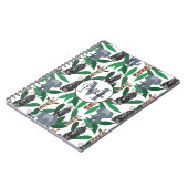 ジャングルゼブラゾウGiraffe Safari動物 ノートブック (左側)