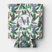 ジャングルゼブラゾウGiraffe Safari動物 缶クーラー (正面)