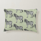 ジャングルゼブラワイルドパターンパーソナライズされた&名前 アクセントクッション (裏面)