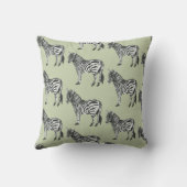 ジャングルゼブラワイルドパターンパーソナライズされた&名前 クッション (裏面)