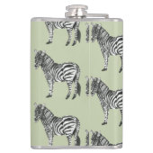 ジャングルゼブラワイルドパターンパーソナライズされた&名前 フラスク (裏面)