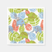 ジャングルゾウカラフルズ スタンダードカクテルナプキン (正面)