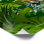 ジャングルタイガーのポスター – カラフルタイガーポスター(光沢) ポスター (コーナー)