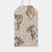ジャングルタイガーの誕生日の好意ギフトラベル ギフトタグ (裏面)