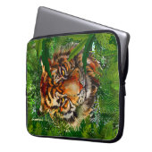 ジャングルタイガーカラフルスケッチ | Tigerノートパソコンケース ラップトップスリーブ (正面左)