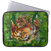 ジャングルタイガーカラフルスケッチ | Tigerノートパソコンケース ラップトップスリーブ (正面)