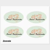 ジャングルタイガーバチェロレッテ 楕円形シール (シート)