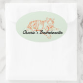 ジャングルタイガーバチェロレッテ 楕円形シール (バッグ)