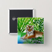 ジャングルタイガーピン 缶バッジ (正面&裏面)