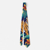 ジャングルタイガーフローラカスタムパターン ネクタイ (裏面)