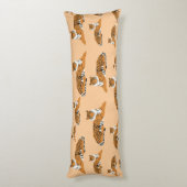 ジャングルタイガー動物のパターン ボディピロー (裏面 (縦))