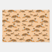 ジャングルタイガー動物のパターン ラッピングペーパーシート (正面2)