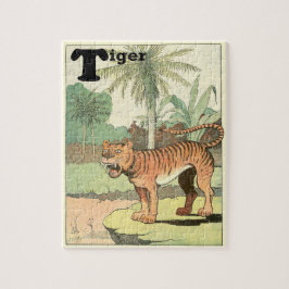 ジャングルタイガー動物アルファベット ジグソーパズル