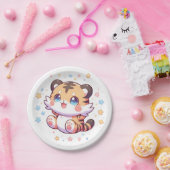 ジャングルタイガー赤ちゃんシャワー ペーパープレート (パーティー)