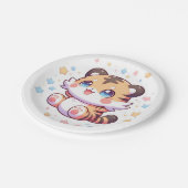 ジャングルタイガー赤ちゃんシャワー ペーパープレート (アングル)