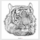 ジャングルタイガー顔サファリ動物オリジナル自然 シール (シート)