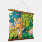 ジャングルタイガー 吊り下げ型タペストリー (傾斜あり)