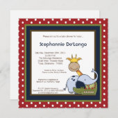 ジャングルタイムズビーツLioベビーシャワー招待状 招待状 (正面/裏面)