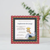 ジャングルタイムズビーツLioベビーシャワー招待状 招待状 (スタンド正面)