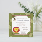 ジャングルタイムズビーツLioベビーシャワー招待状 招待状 (スタンド正面)