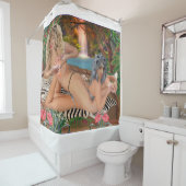 ジャングルチクルレスリング シャワーカーテン (インサイチュ)
