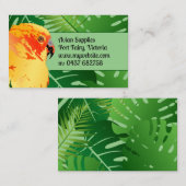 ジャングルチュアオレンジオウム葉グリーンアヴィア 名刺 (正面/裏面)