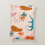 ジャングルチーテファンキーー:熱帯パターン。 アクセントクッション (裏面(縦))