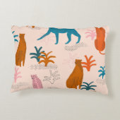 ジャングルチーテファンキーー:熱帯パターン。 アクセントクッション (裏面)