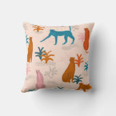 ジャングルチーテファンキーー:熱帯パターン。 クッション (裏面)