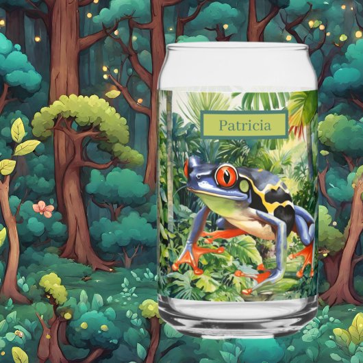 ジャングルツクールリーカエル愛好家の名前を追加 ガラス缶