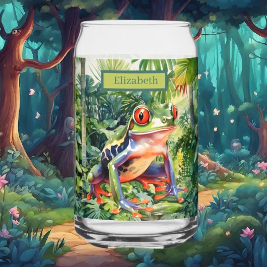 ジャングルツクールリーカエル愛好家の名前を追加 ガラス缶
