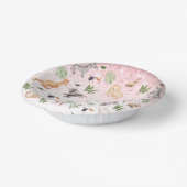 ジャングルツリーパターンの野生動物 ペーパーボウル (傾斜あり)