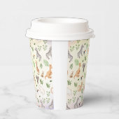 ジャングルツリーパターン紙カップ付き野生動物 紙コップ (右)