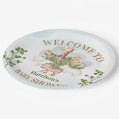 ジャングルツリー付き野生動物 ペーパープレート (アングル)