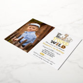 ジャングルツー ワイルド フォト リアル ゴールド 箔招待状 (回転した状態)