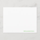 ジャングルテイルズサファリグリーンベビーシャワー招待状 インビテーションポストカード (裏面)