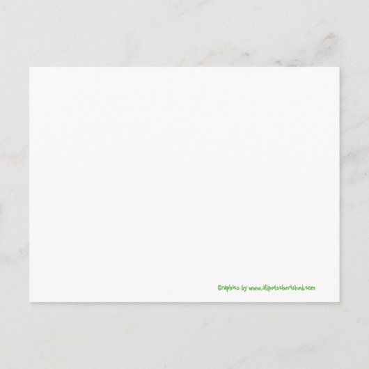 ジャングルテイルズサファリグリーンベビーシャワー招待状 インビテーションポストカード (裏面)