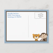 ジャングルテイルズジャングルサファリベイビーシャワーポストカード インビテーションポストカード (裏面)