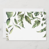 ジャングルテーマアニマルズキンセアニェラパーティの招待状 セーブザデート (裏面)